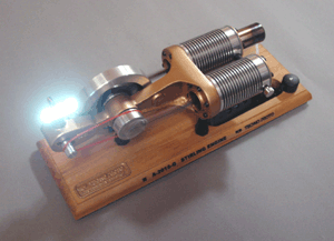 stirling engine with led