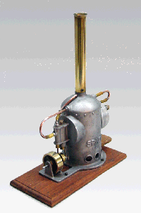 front view of single steam engine